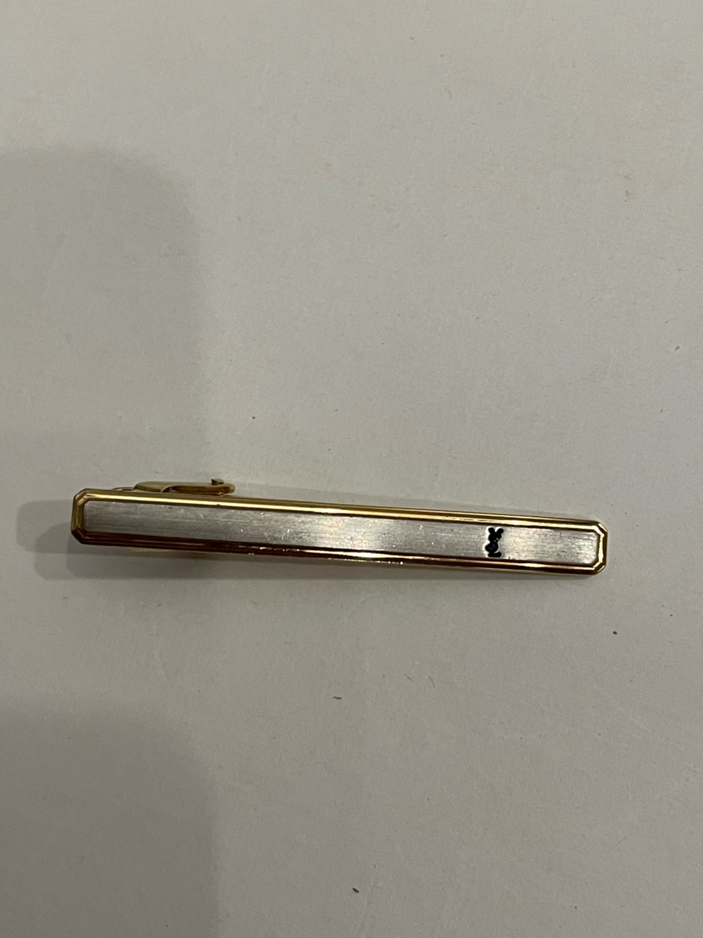 YSL Gold & Silver Tie Clip - Classic Men's Accessory GREAT CONDITION